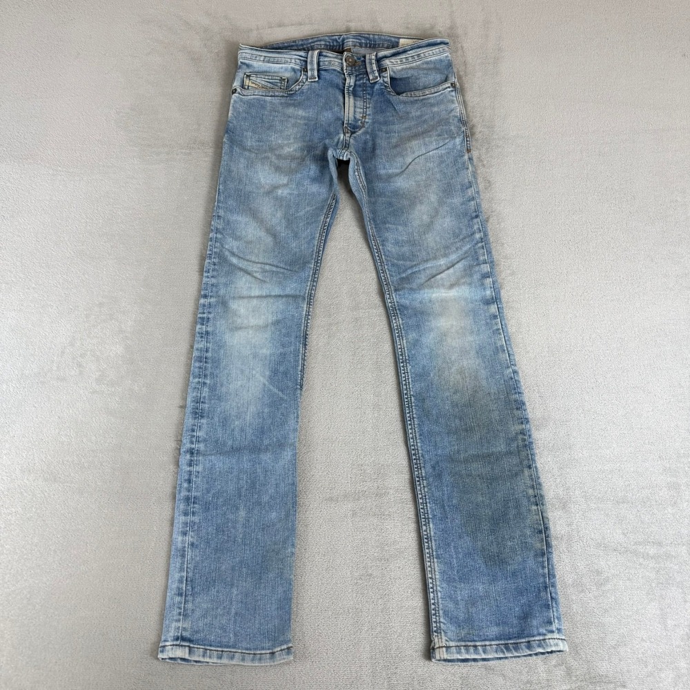 Diesel Kids Thavar J Slim Skinny Jeans Boys 12Y Blue Denim Stretch Distressed